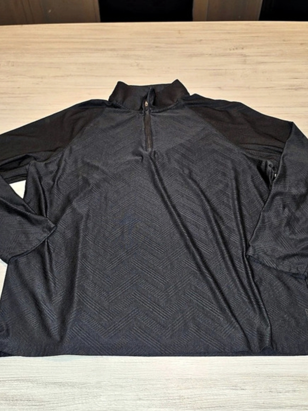 Gerry Active Stretch Long Sleeve Quarter Zip Pullover Men's Black Size XL